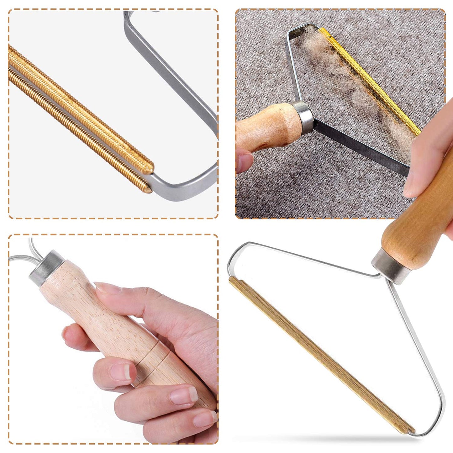 Effective Pet Hair Remover Brush For Cats And Dogs - Gently Shaves Wool And Cleans Fur For A Neat And Tidy Home