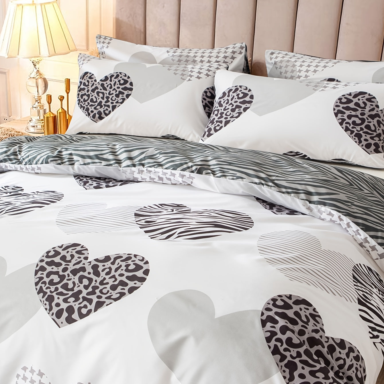 3pcs Multicolor Printed Duvet Cover Set | Polyester, Zipper Closure, Machine Washable, All-season Use