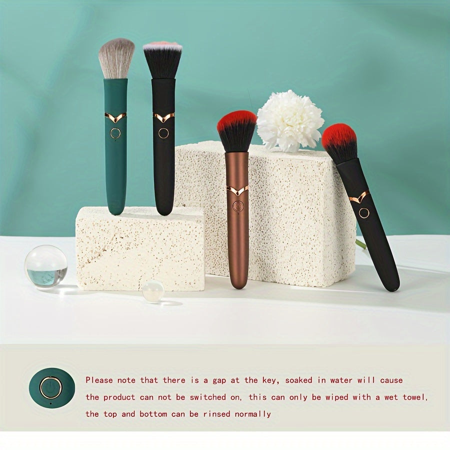 2-in-1 Dual Use High-Quality Gift Charging USB Vibration Stick with Rechargeable Lithium Battery, Non-Spermicidal, 150mAh - Adult Makeup Brushes and Sensual Toy Set