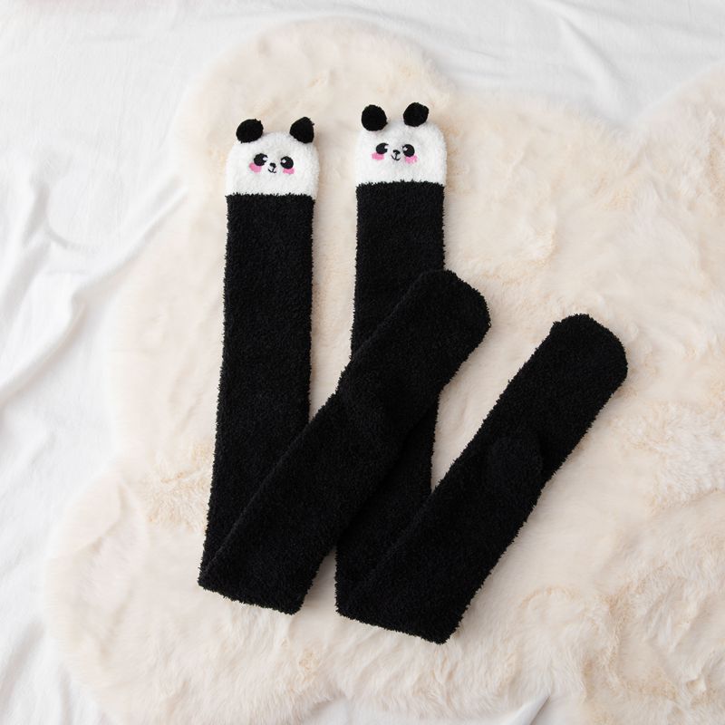 1-Pair Women's Winter Thermal Over-the-Knee (OTK) Floor Socks - Cozy Coral Sleeping Socks Suitable for Home, Bed, and Cold Weather - Warmth &