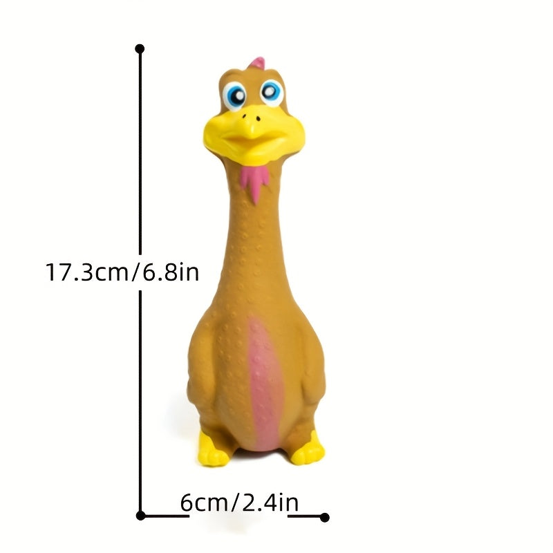 Durable and Entertaining Pet Squeaky Latex Chicken Chew Toy for Dogs