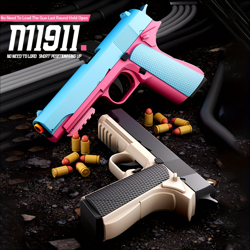 New Style Toy Gun Soft Clip Pistol [Upgradeable Continuous Shot] Short Bit Suspension Mode Clip And Pull Back Action, Toy Foam Blaster, Educational Toys Models Halloween Christmas Gift