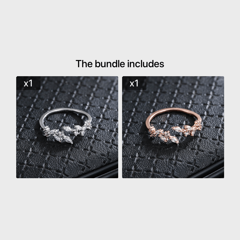 1pc Elegant Leaf Design Ring, Copper Material, Synthetic Zirconia Mosaic, Perfect for Daily and Party Occasions