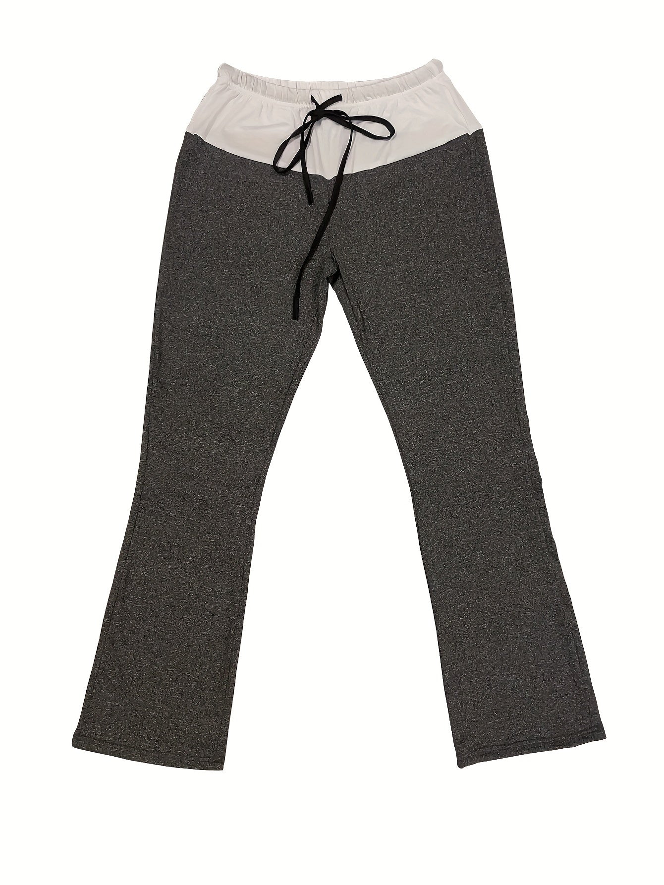 Wide Leg Elastic Yoga Pants, Loose Casual Drawstring Pants, Women's Clothing