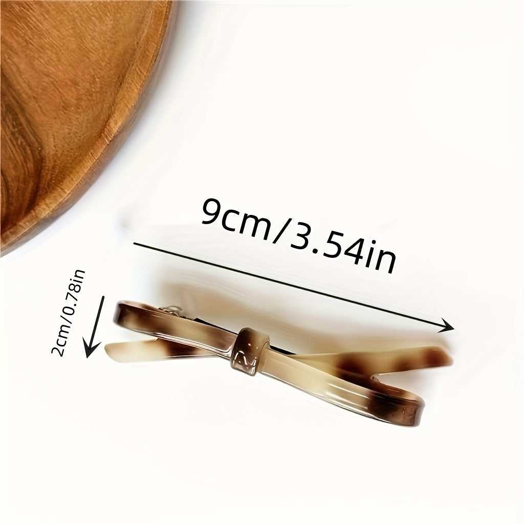 1pc Zig Zag Hair Clip With Cute Bow - Stylish Headdress Accessory For Women