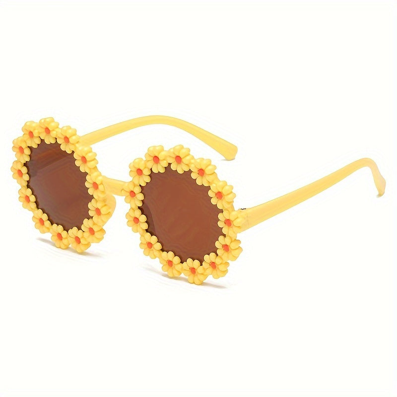 1pc Girl's Cute Flower Fashion Glasses, For Beach Outings, Ideal choice for Gifts
