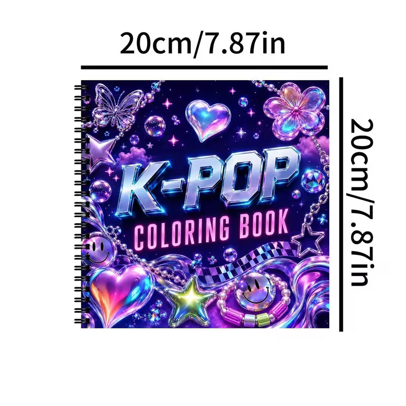 K-POP Girl Group Fan Art Colouring Book