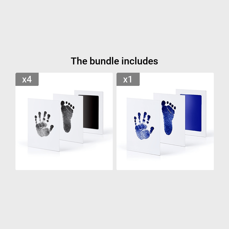 DIY Hand And Footprint Kit, Ink Pads Photo Frame Handprint Souvenir Accessories, Safe, Christmas Halloween Gift