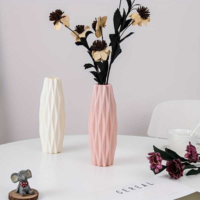 1pc, Nordic Plastic Vase, Creative Modern Vases, Nordic Style Flower Arrangement, Simple Flower Vases Decor, Scene Decor, Room Decor, Wedding Supplies, Wedding Favors (Flowers Not Included)