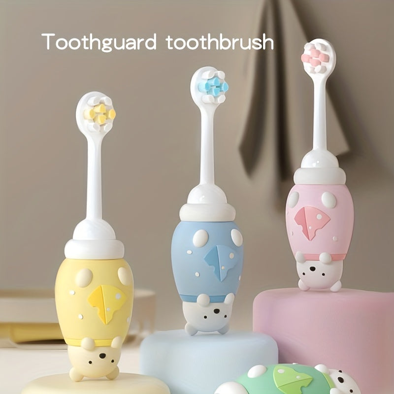 1pc Fun Cartoon Character Toothbrush - Gentle Extra Soft Bristles for Sensitive Teeth and Gums, Effective Deep Cleaning for Kids' Oral Care at Home, Suitable for Daily Use, Ages 3-7 Years Old