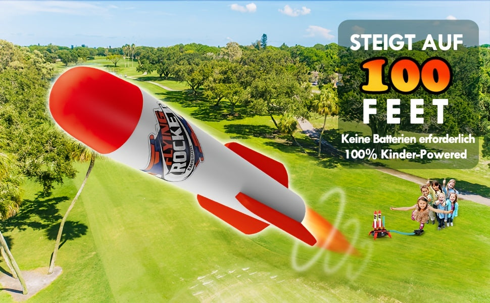 Kids Toy Rocket Launcher, Upgrade 3 Jumper Launcher Design, Jumping Rocket Launcher With 6 Foam Rockets, Fun Outdoor Toys For Boys Girls, Gift Toys For Boys Girls Over 6 Years Old