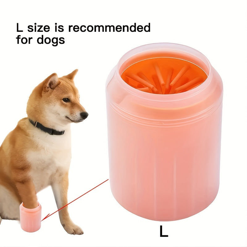 Pet Cats Dogs Paw Cleaner Soft Silicone Foot Cleaning Cup Portable Brush