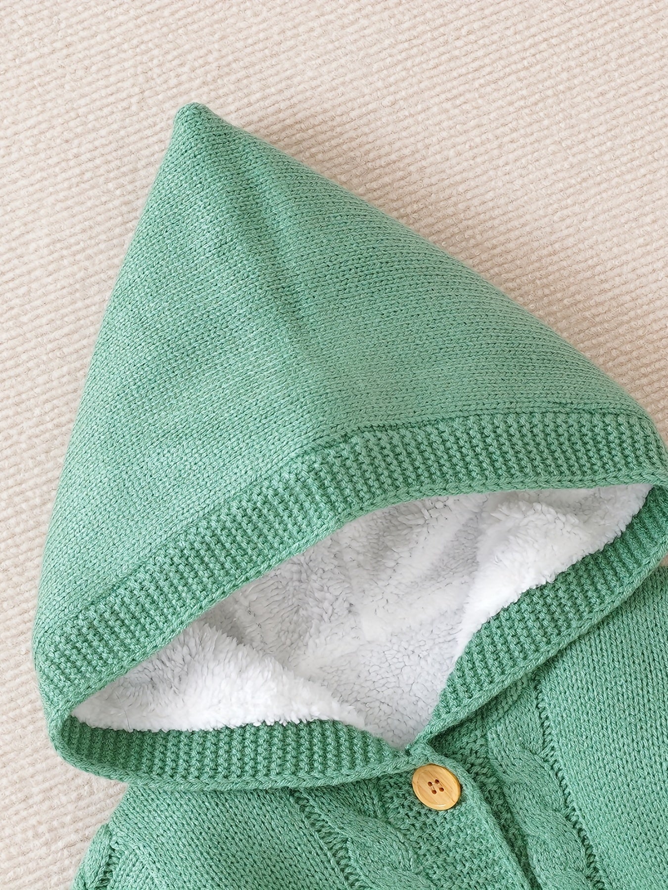 [Knit | Jumpsuit] Long Sleeve Hooded Newborn Boys And Girls Knitted Jumpsuit With Pants
