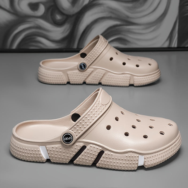 Unisex Clogs, Garden Shoes, Lightweight Non Slip Slides Slippers, Casual Hollow Out Beach Sandals, adult's footwear