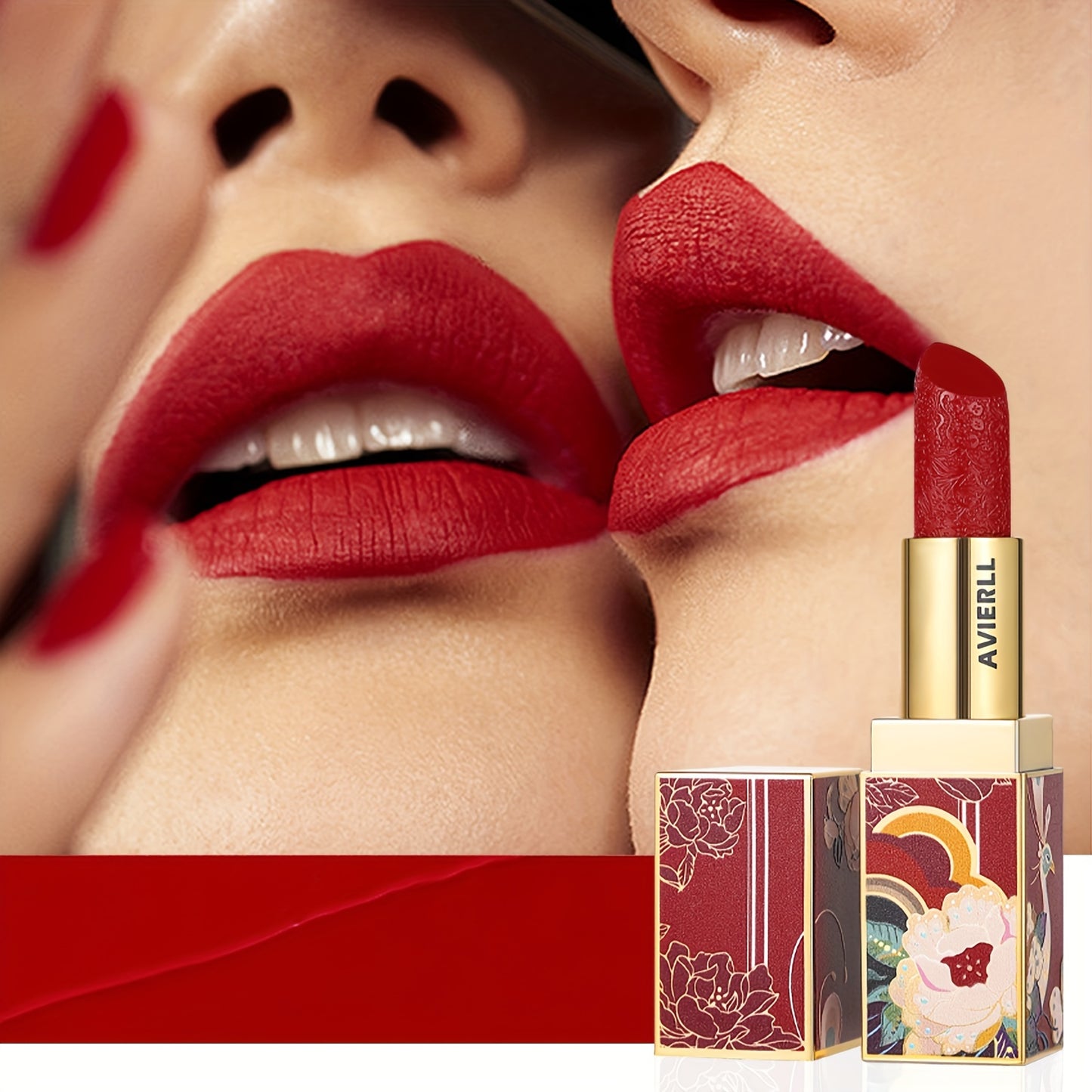 Exquisite Matte Velvet Lipstick Set - Moisturizing, Non-Sticky, Smudge-Proof, Waterproof, Lipstick - Perfect Festival Gift For Women - Chinese Traditional Printed Valentine's Day Gifts, Lunar New Year Gifts