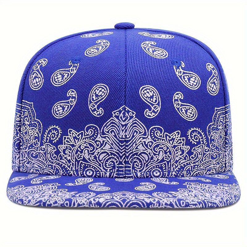 Cashew Flower Pattern Button Hat for Men and Women Retro Hat Outdoor Sports Sunshade Hat