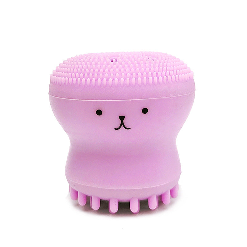[Mini Octopus Deep Clean Brush] Exfoliating Facial Cleaning Scrubber Brush, Octopus Shape Silicone Miniature Face Deep Clean Tool, Face Massage Scrub Brush, Manual Face Washing, Fit For Daily Skin Care