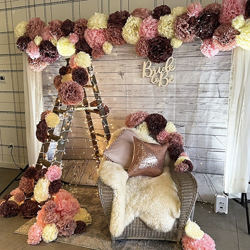 20pcs Set Hanging Flower Pompom Tissue Paper Pom Poms for Weddings and Other Occasions Party Birthday Baby Shower Christmas, Halloween Decorations, Event Styling, Party Decorations, Whimsical Decor, Hanging Decor, Delicate De