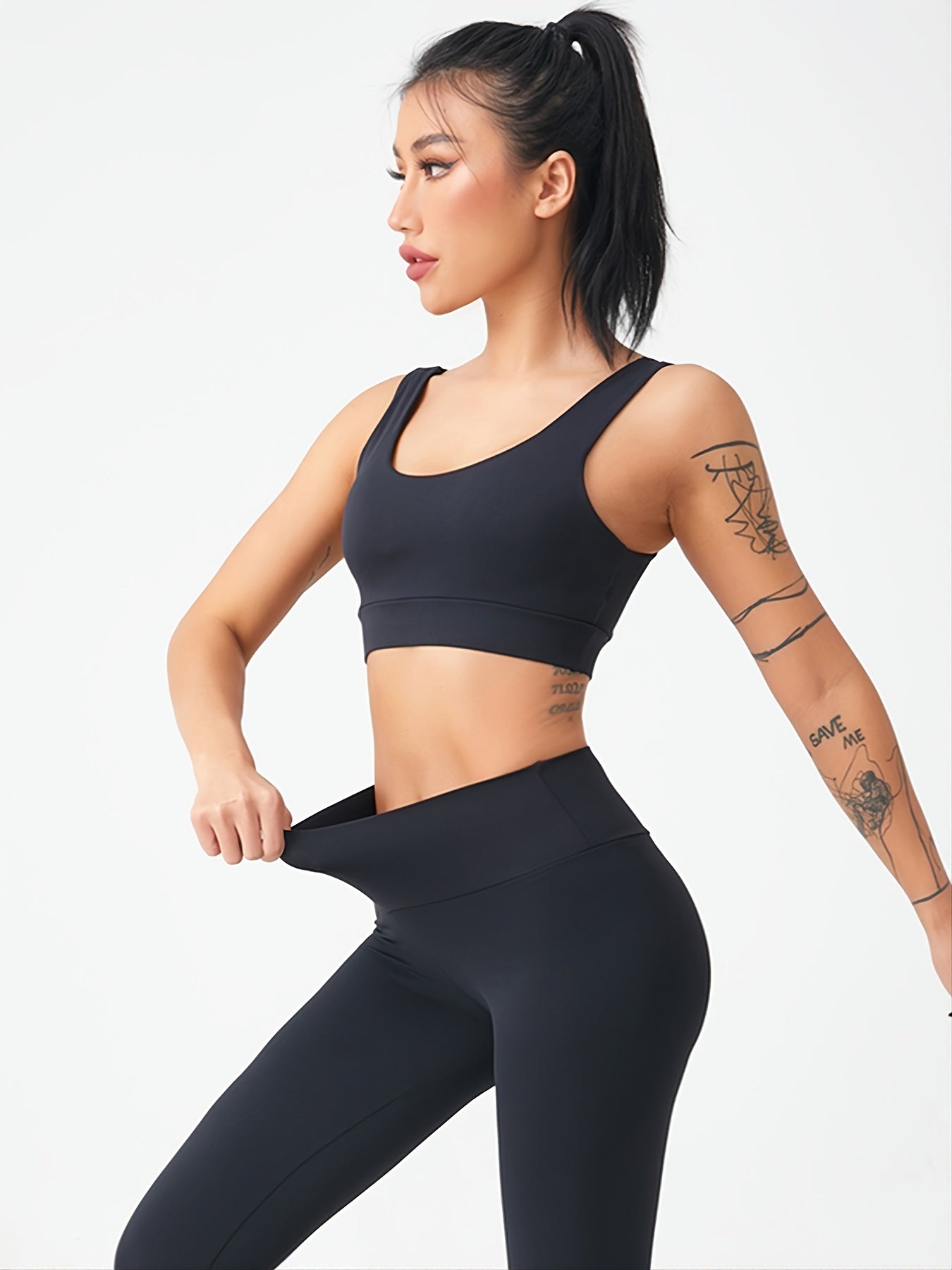 High Waist Yoga Pants with Booty Scrunch, Stretchy Fitness Leggings for Women, Activewear for Workout and Gym, Hip Lifting Benefits