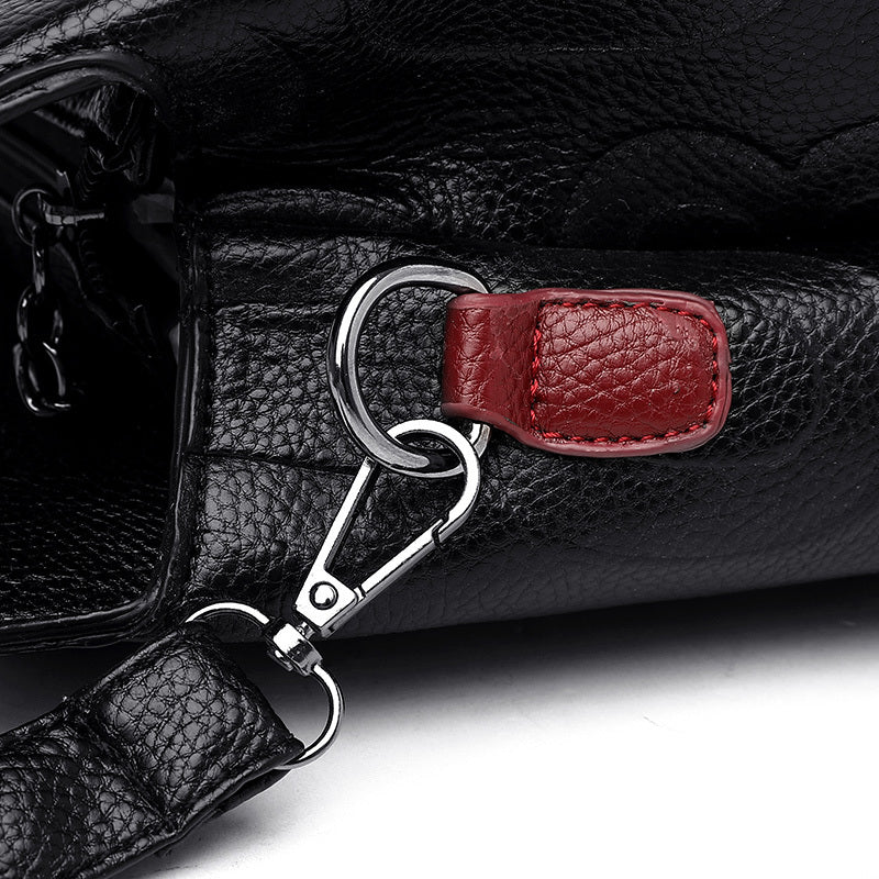 Chic Solid Color Letter-Embossed Handbag – Versatile, Foldable, Secure Zip & Removable Strap, Polyester-Lined for Daily Elegance (8.4x8.6x3.5) Inch
