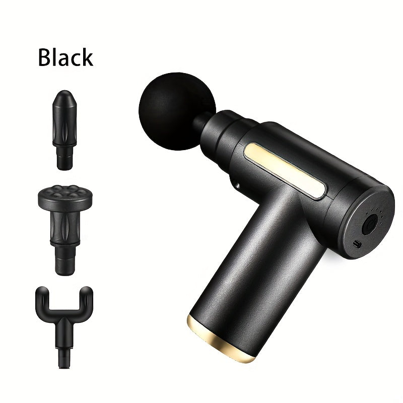 1pc Muscle Massage Gun, Handheld Muscle Massager, Type-C Rechargeable Handheld Entry Level Massager For Neck & Back