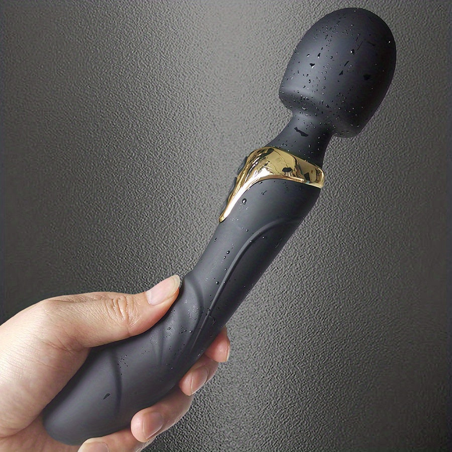 Dildo - Dildo - Freegege 10-Mode AV Vibrator Dildo for Women - Rechargeable Silicone G-Spot Stimulator with 3 Speeds, 3 Modes & 3 Attachments, Ergonomic Design for Clitoral & Vaginal Pleasure, Discreet Adult Toy for Couples,