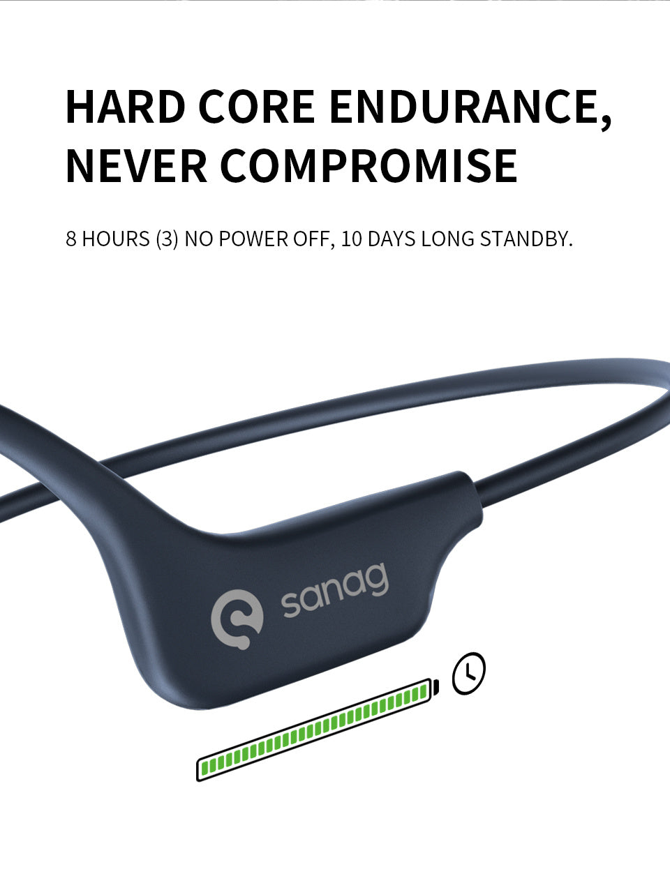 Sanag A5X True Bone Conduction Earphone Open Ear Wireless Sport Headphones High Quality Headset 3D Stereo Sound