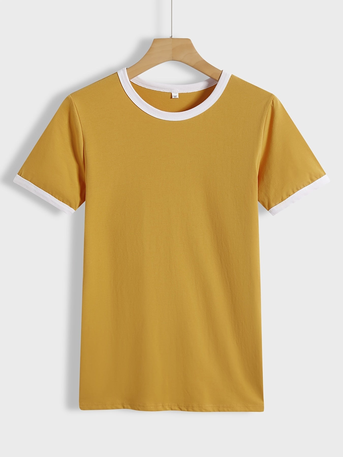 Summer Loose Crew Neck Short Sleeve Casual Simple T-shirt, Women's Clothing