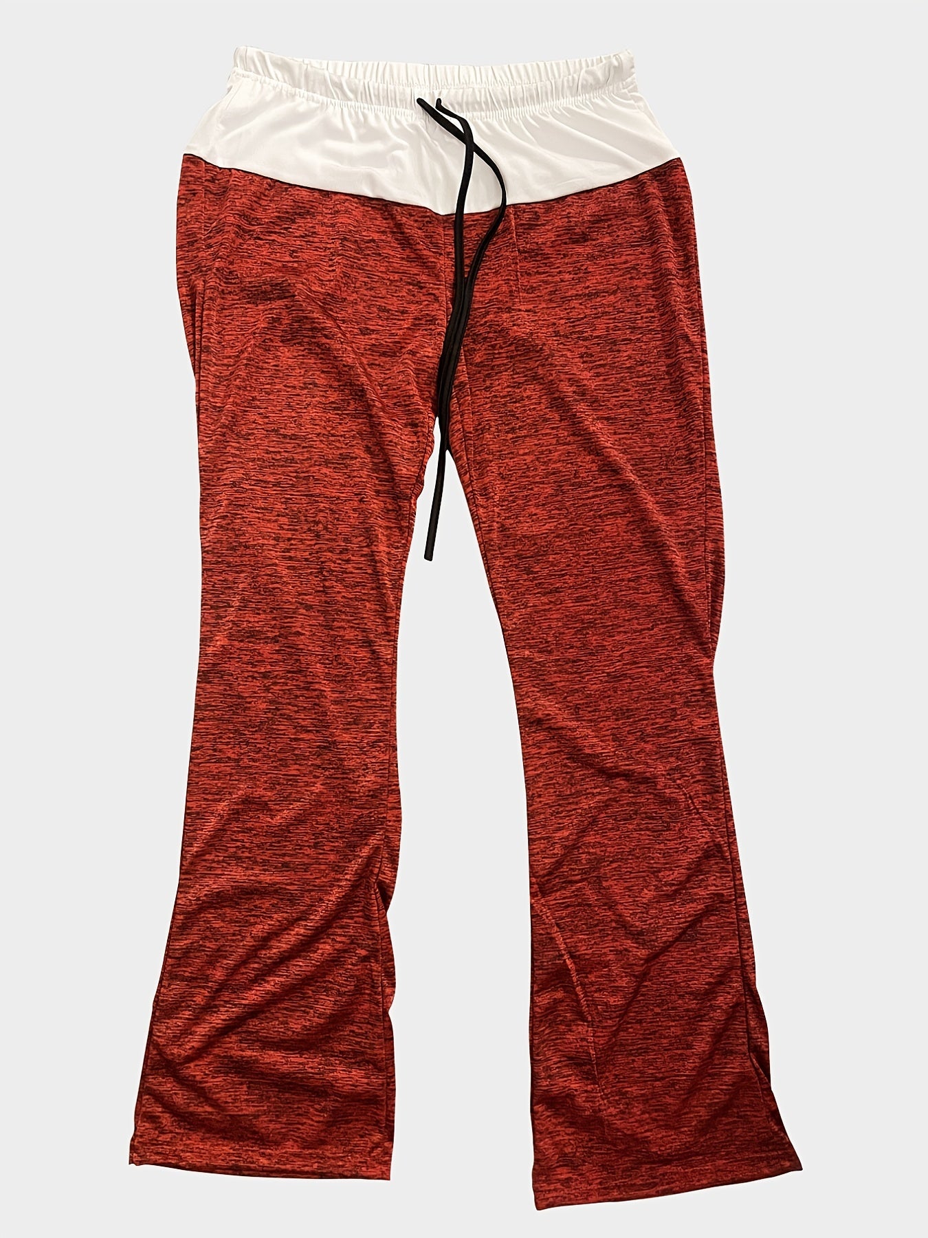 Wide Leg Elastic Yoga Pants, Loose Casual Drawstring Pants, Women's Clothing