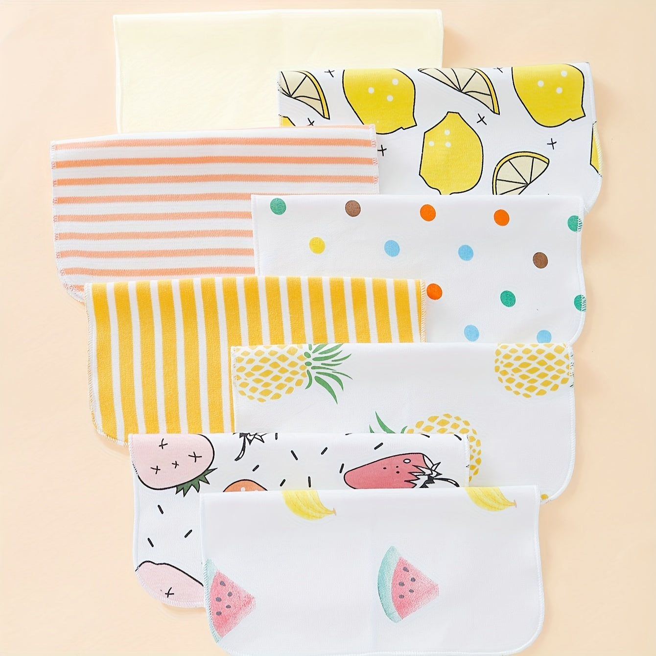 8pcs Adorable Baby Nursing & Feeding Towel Set - Soft, Absorbent, Multi-Use Washcloths, Bibs & Burp Cloths - Gentle on Sensitive Skin, Unisex for Boys & Girls - Perfect Gift for Baby Showers, Christmas, Halloween, Thanksgivin