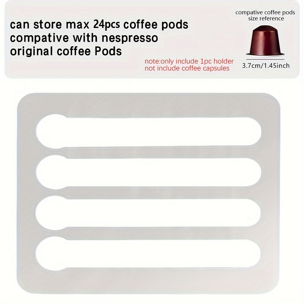 Rotary Coffee Capsule Holder Stand, Pod Tower Rack with Storage Shelves for 24/40 Capsules, Metal Construction