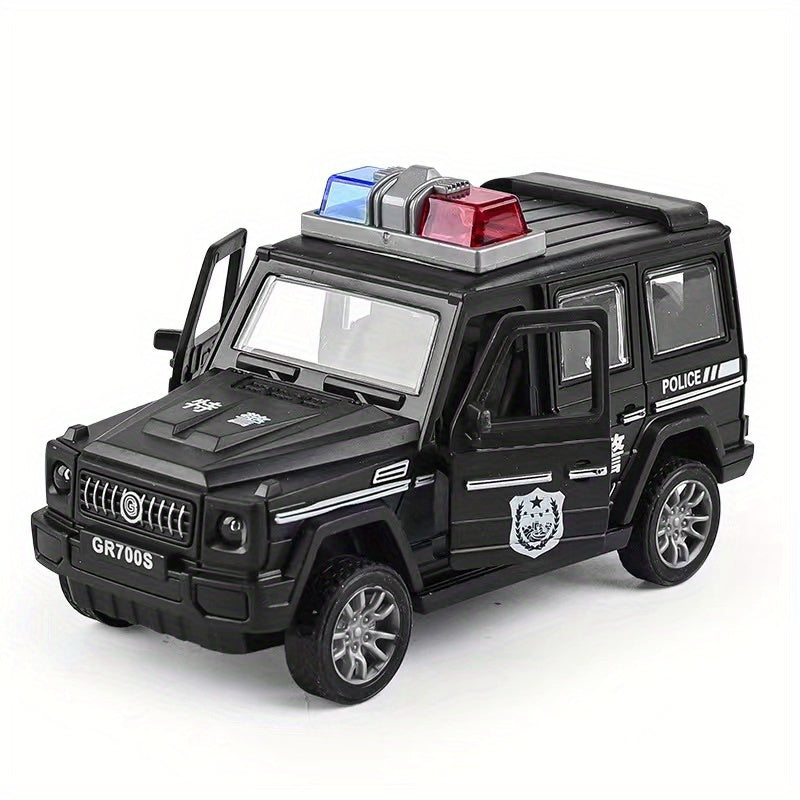 Toy Car Inertia Drop Resistant Openable Door Police Car Fire Truck Model Off-road Small Car