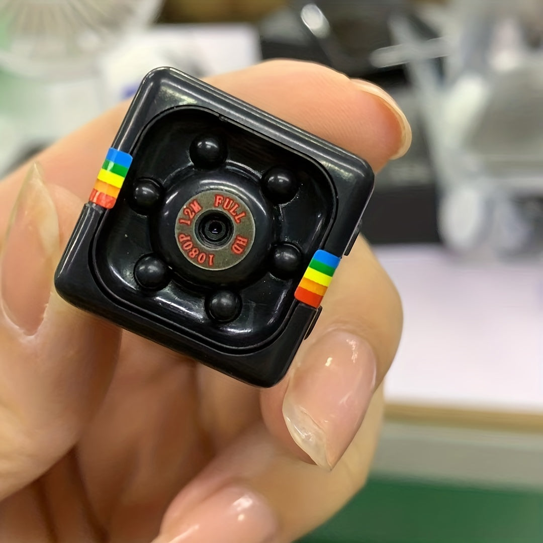 Portable Mini Camera with HD Video and Audio, Touch Control, Motion Detection, Self-Adhesive Mount, USB Powered, Rechargeable Lithium Battery, Non-Waterproof, for Home Security, Surveillance, and Baby Monitoring