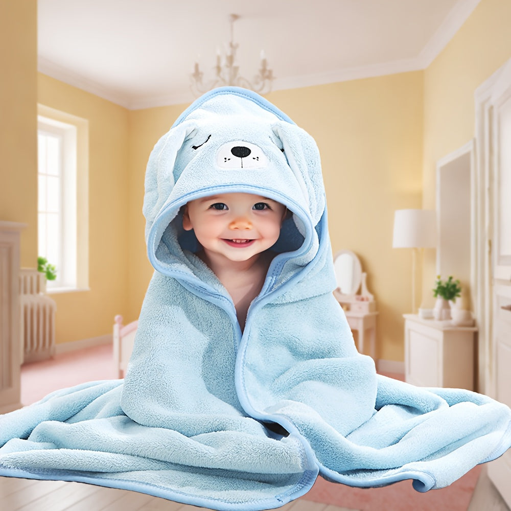 Baby Bath Towel, Swim and Beach Use, Cute Kids' Sandbag Single, Quick-Dry Coral Fleece Bath Towel, All-Season Use, Bath Towel for Kids