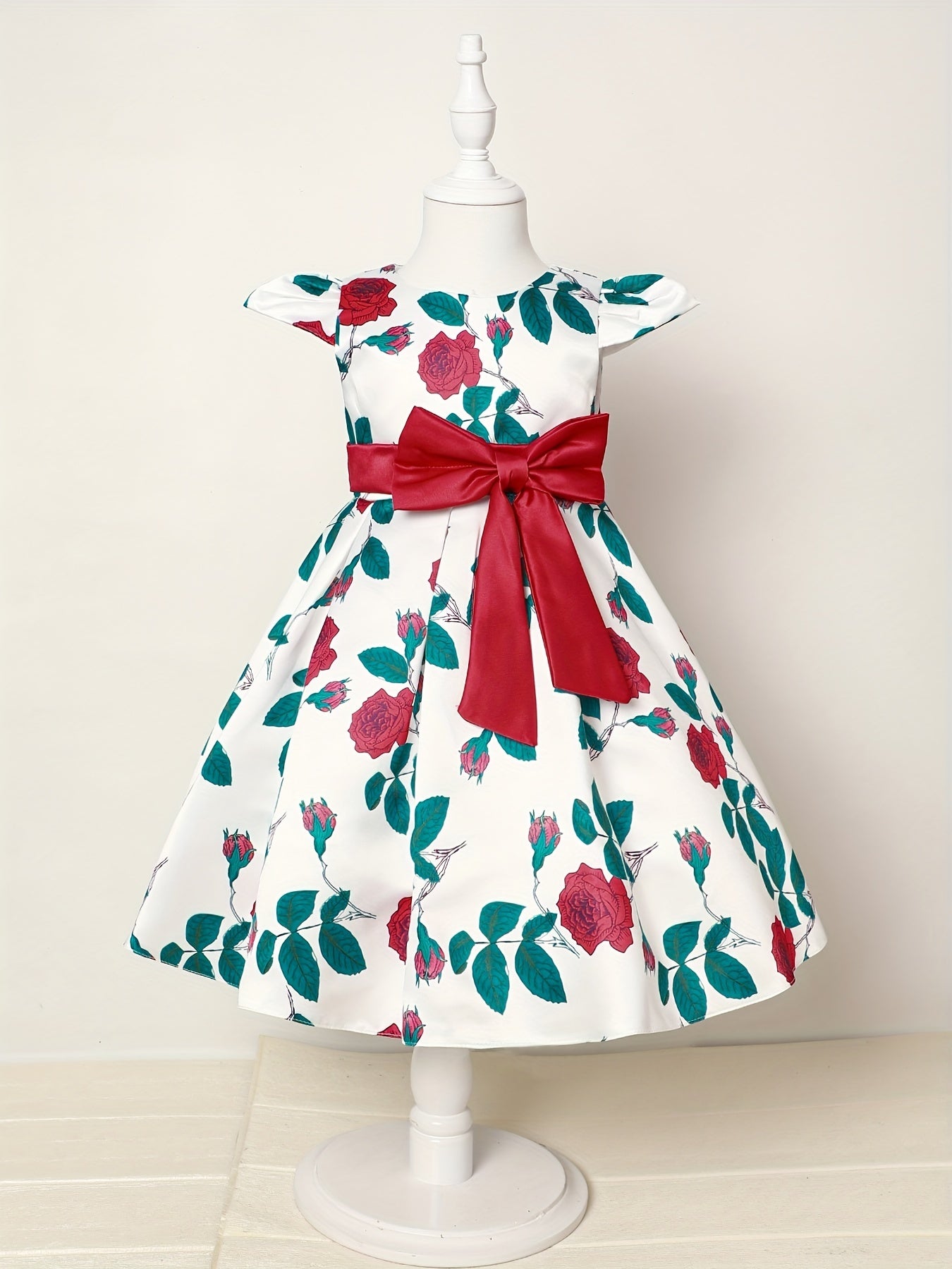Children Eden 3-10 Years Girls Rose Print Dress