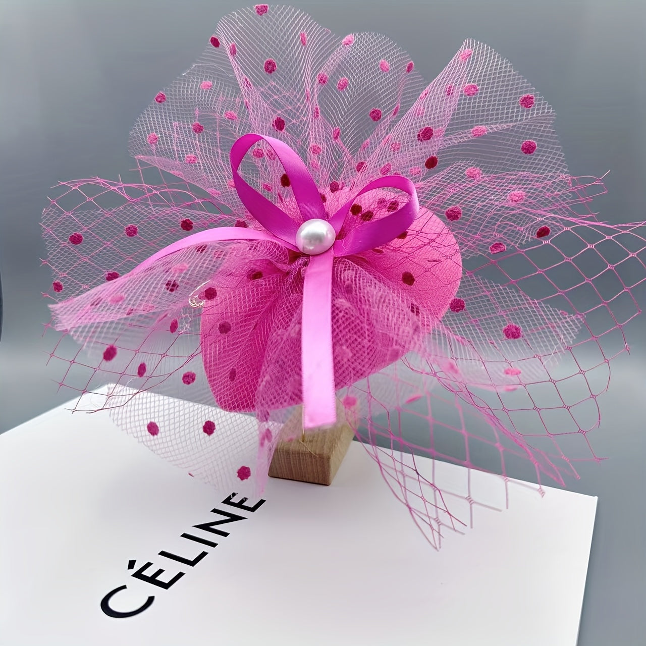 1pc Elegant Women'S Fascinator Headband - Polyester Mesh Flower Veil with Feather Detail for Cosplay, Bridal, Wedding, Tea Party, Church Hat Accessory, Derby Racing - Birthday Gift, Carnival/Mardi Gras/Masquerade