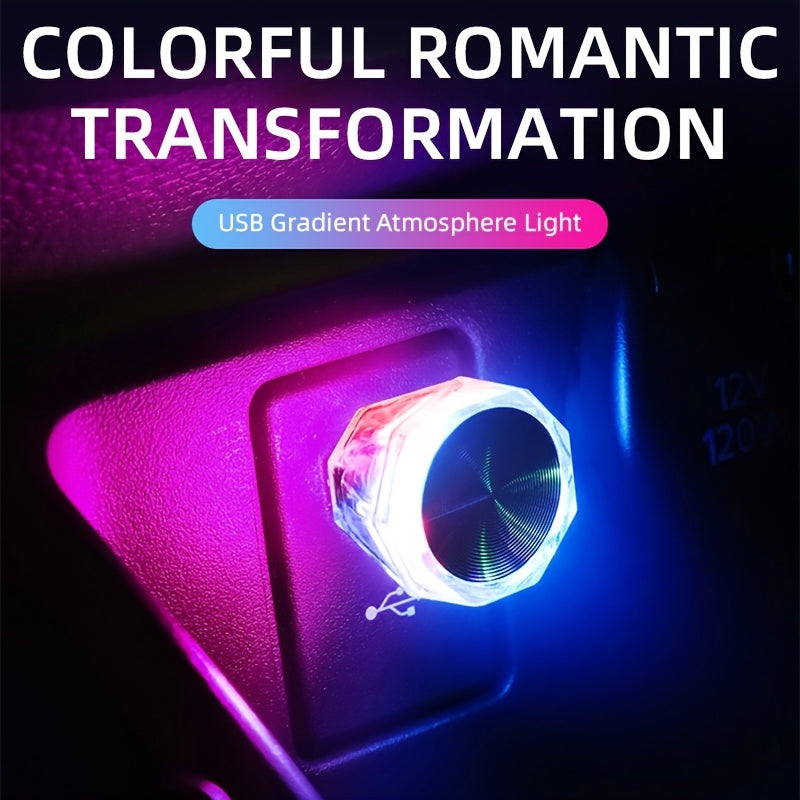 Car Mini USB LED Atmosphere Light Indoor Environment Decoration Mood Light Car PC Computer Portable Light Plug And Play Super Bright
