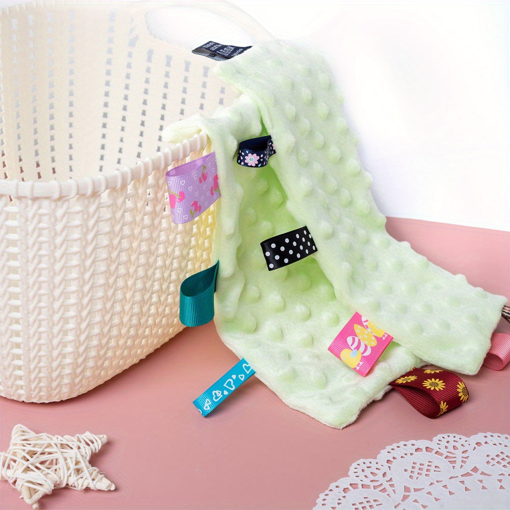 0-1 Year Olds Soft Knit Hat & Bib Set - Square, Comfortable Polyester with Floral & Plaid Patterns, Ideal for Birthdays or Holidays, Hand Wash Only, Toddler Clothing|Floral Bib Set|Soft Texture