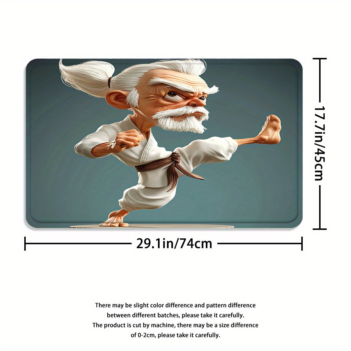 1/4pcs Kung Fu Cartoon Character Printed Shower Curtain Set, Bathroom Decoration Set Includes Waterproof Shower Curtain, Non-Slip Mat, Toilet Lid, Bathroom Mat, And 12 Plastic Hooks, Bathroom Accessories, Home Decor.