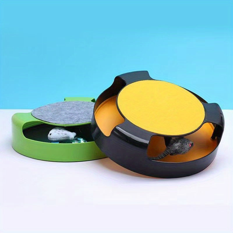 Keep Your Cat Entertained for Hours with this Interactive Turntable & Scratch Board Toy!