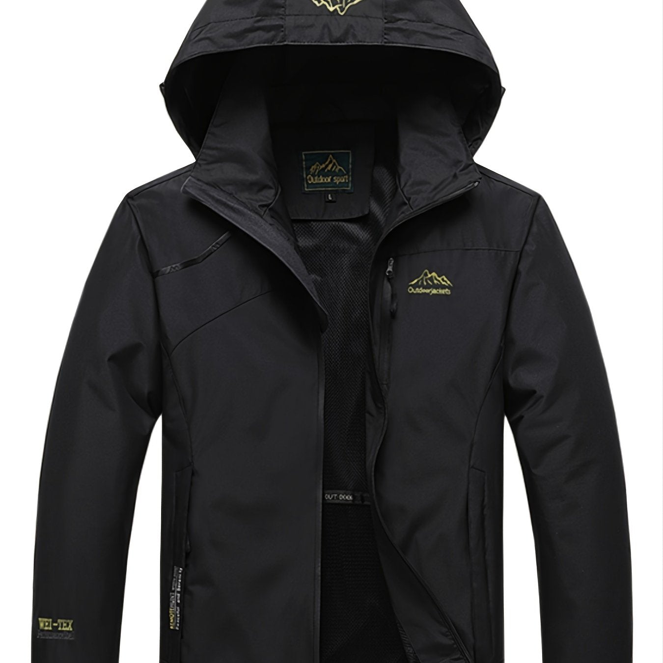 Mens Premium Waterproof Rain Jacket - Durable & Breathable Windbreaker with Adjustable Hood - Ideal for Hiking, Travel, and Outdoor Adventures
