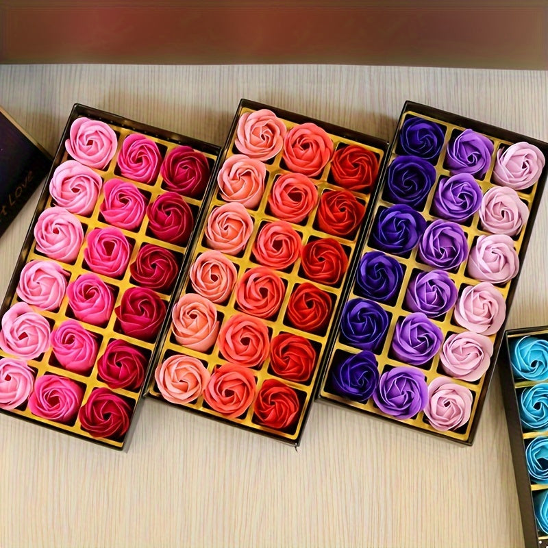 18pcs Soap Rose Gift Box Soap Flower Gift Box Valentine's Day Mother's Day Birthday Gift Simulation Of A Party Gift Holiday Gifts Color Color Not Specified