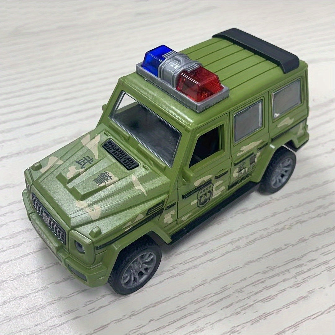 Toy Car Inertia Drop Resistant Openable Door Police Car Fire Truck Model Off-road Small Car