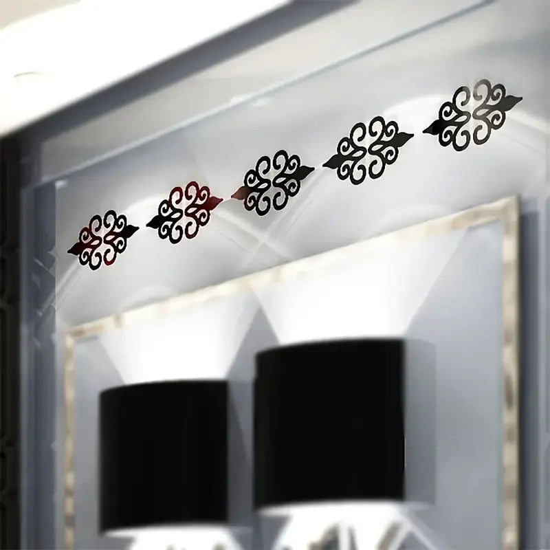 10pc Flower Mirror Wall Decor