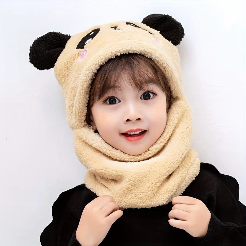 1pc Girl's Autumn Winter Cute Thickened Warm Plush Baby Ear Protection Hat