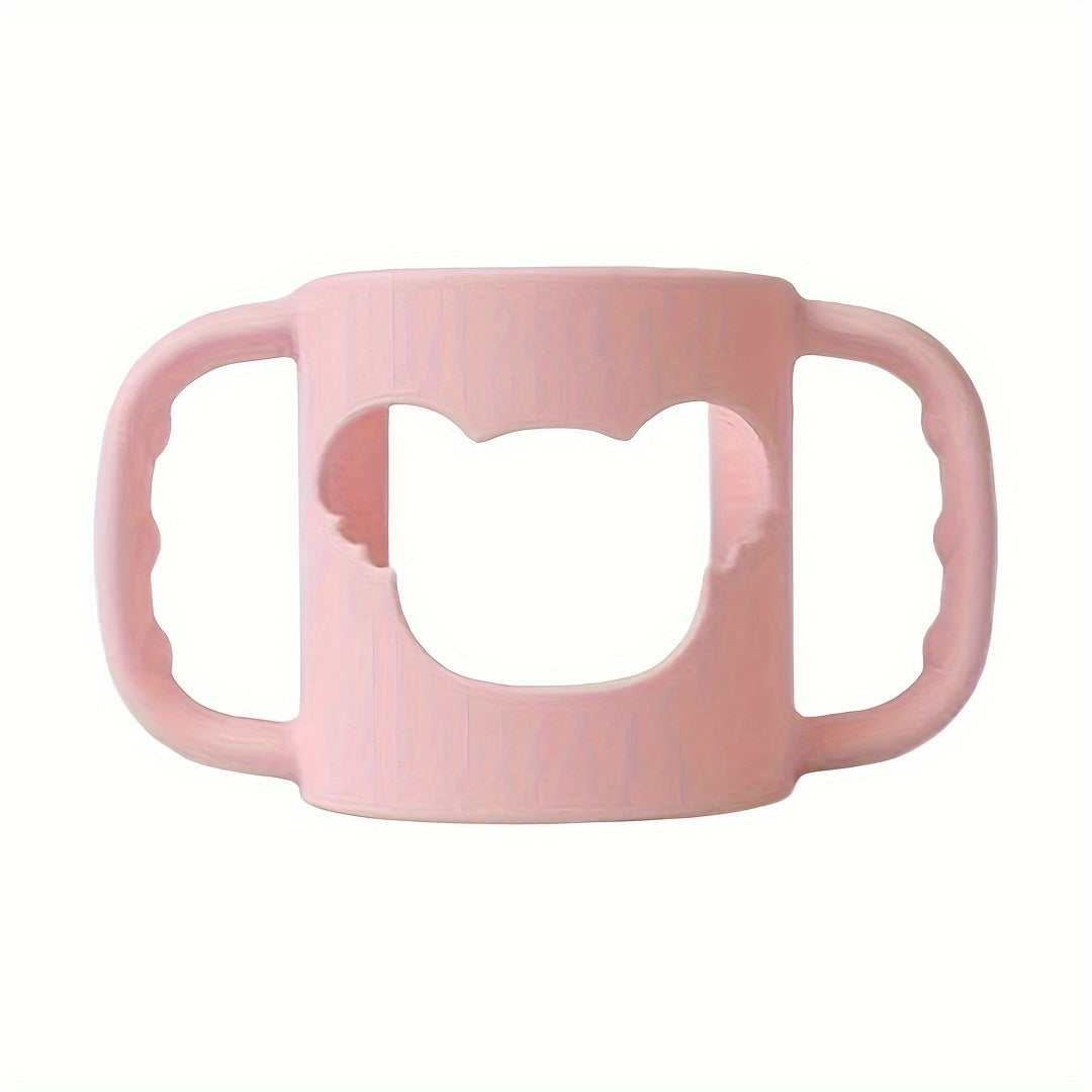 [Silicone Baby Handle] Soft Elastic Silicone Baby Bottle Handle With Cartoon Pattern | Daily Use Baby Bottle Accessories | Suitable For Most Neck Bottles