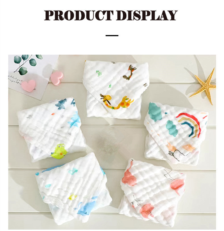 5pcs 30x30cm Cotton Soft Baby Towels, Baby Face Towels, Handkerchief, Bathing Feeding Face Washcloth, Wipe, Burp Cloths