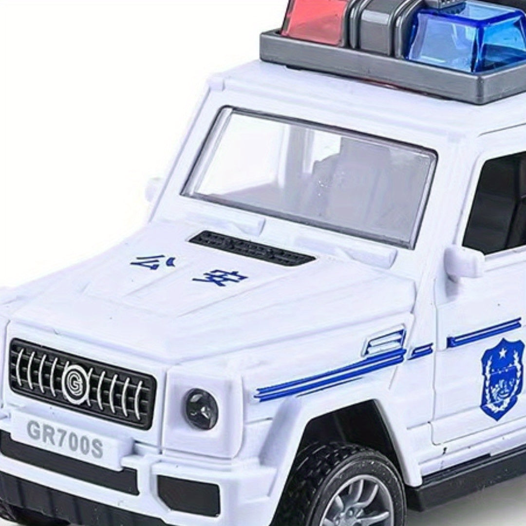 Toy Car Inertia Drop Resistant Openable Door Police Car Fire Truck Model Off-road Small Car