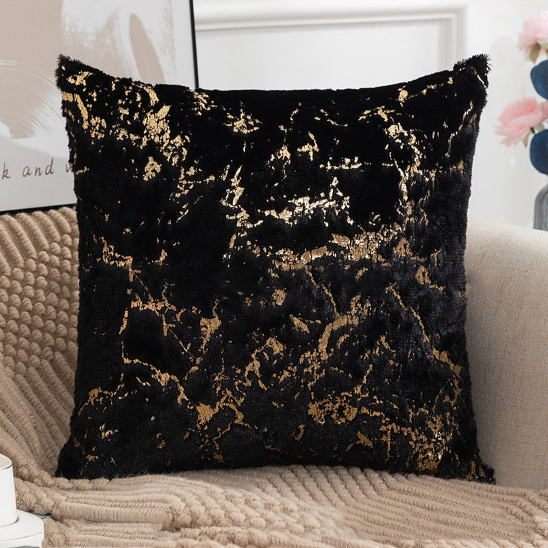 2pcs Luxurious White Golden Plush Faux Fur Cushion Cover for Living Room, Bedroom, Sofa, Car, and Office - Soft and Comfortable Decorative Pillow Cover - 17x17 Inches