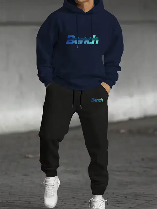 Men's Stylish Graphic Hoodie & Jogger Set